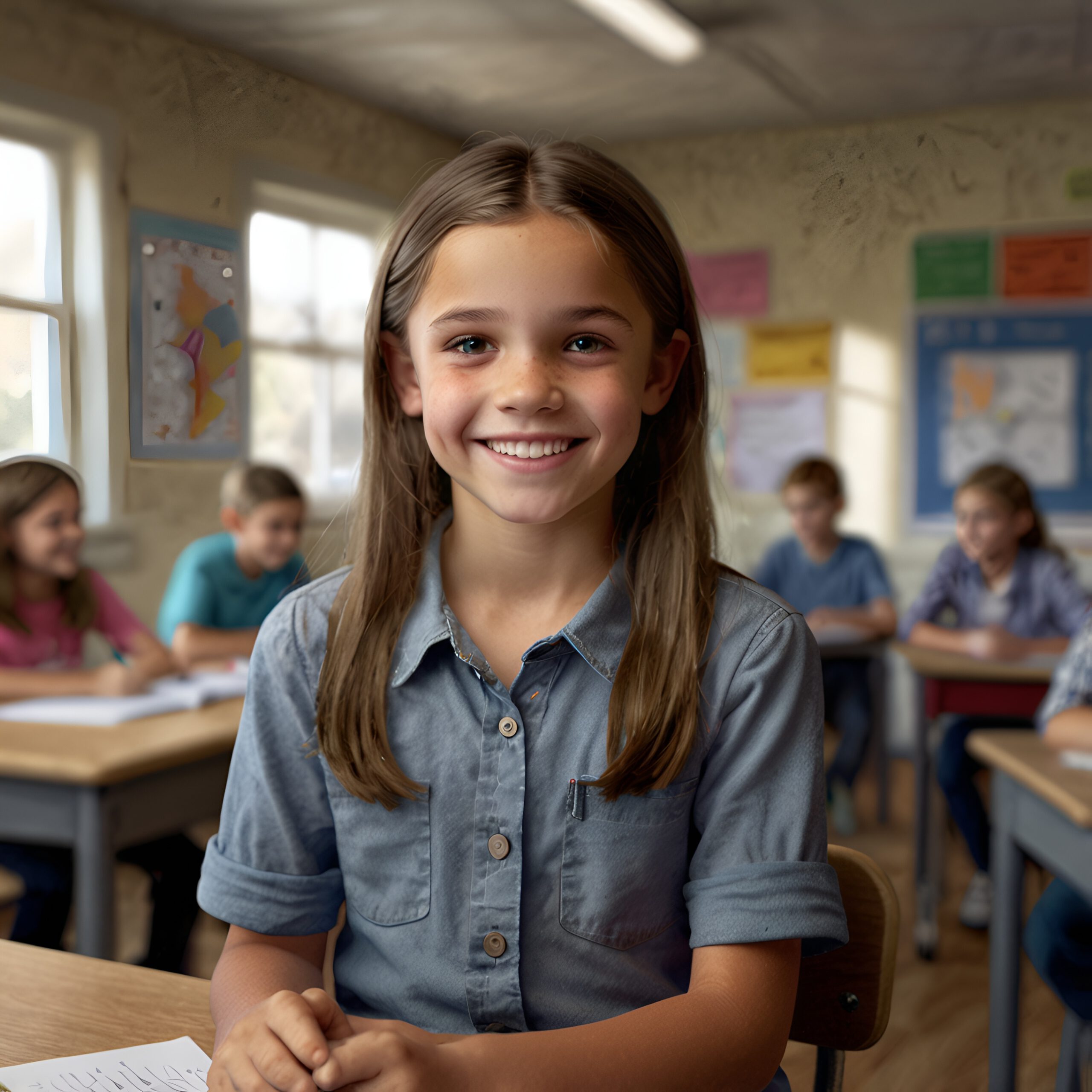 Lerncoaching für Kinder – Mehr Freude und Erfolg in der Schule Glückliches Mädchen in der Schule – Erfolgreiches Lernen durch individuelles Lerncoaching